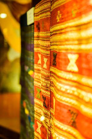 Sin Kerb Cloth at Chai Buri Province, Lao.の写真素材