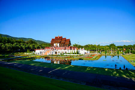 Royal Pavilion or Hor Kham Luang Building in Chiang Mai Province, Thailand.のeditorial素材