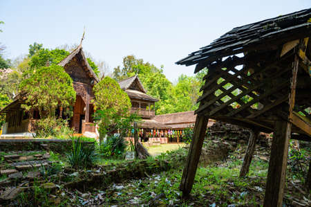 Landscape of Wat Luang Khun Win in Chiangmai Province, Thailand.のeditorial素材