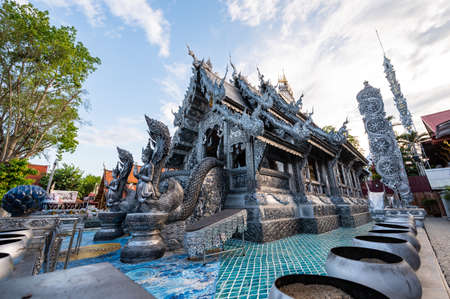 CHIANG MAI, THAILAND - March 22, 2022 : The Silver Church at Sri Suphan Temple, Chiang Mai Province.のeditorial素材