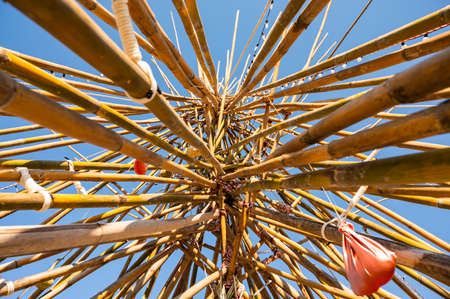Bamboo arch for decoration, Chiangmai province.の写真素材