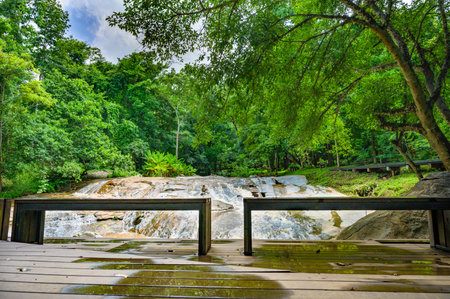 Mae Sa waterfall in Chiang Mai province, Thailand.の写真素材