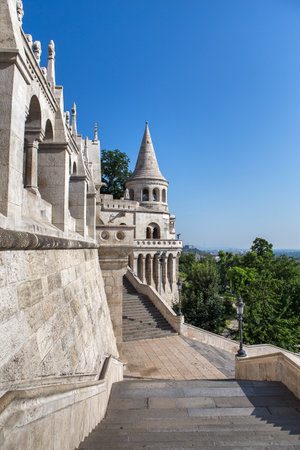 fisherman's bastion in Budapest in Hungaryの写真素材