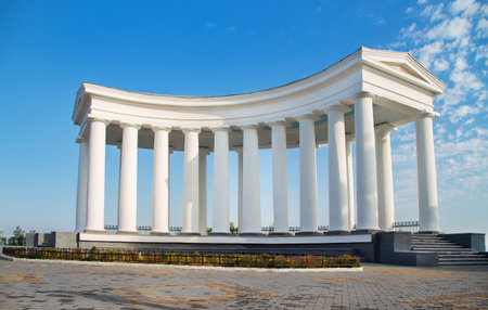 colonnade at Vorontsov palace in Odessa in Ukraineの写真素材