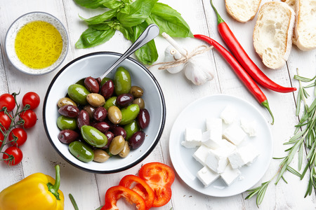 Mediterranean cuisine ingredientsの写真素材