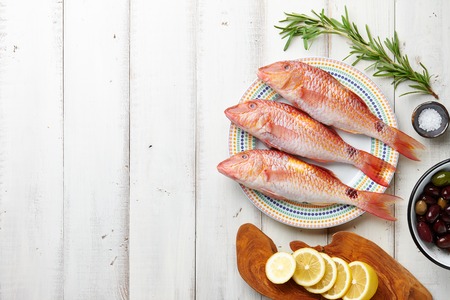 Red mullet fish cookingの写真素材
