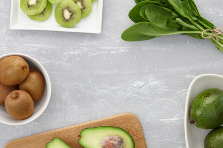 Healthy green smoothie ingredientsの写真素材