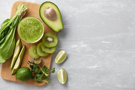 Healthy green smoothie ingredientsの写真素材