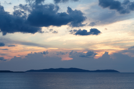 Beautiful sunset view of Greek islands in Sidari, Corfuの写真素材
