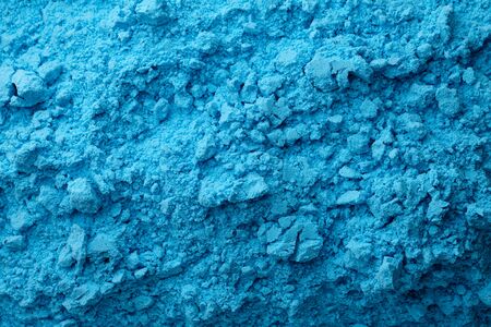 Blue bath bombs dry mixture background, top viewの写真素材