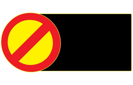 The empty vector of Stop Sign Symbol Zone for adding any forbidden things and text in のイラスト素材