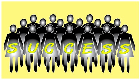 The Success Join Hands Together Co-Operation Business Vector in colorful のイラスト素材