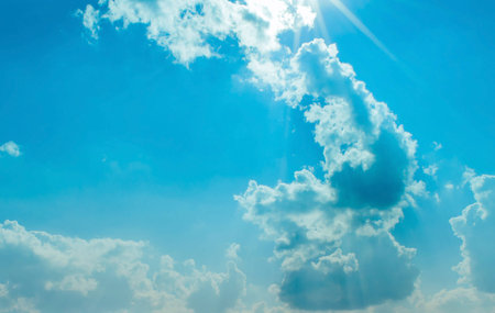 The Cloudy Blue Sky.の写真素材