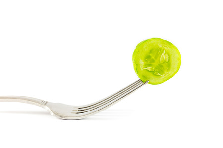 Cucumber on the white backgroundの写真素材