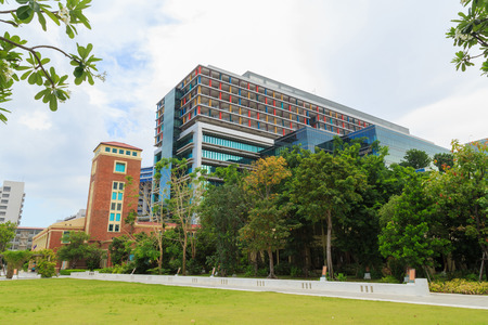 Bangkok Thailand  May 10 2015: Siriraj Hospital on the Chao Phraya River one of the oldest and the most famous hospital in Thailand it was founded since 1888.のeditorial素材