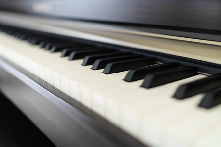 Piano keys with shallow depth of fieldの写真素材