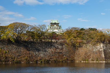 Osaka Castle in the autumn, Kansai, Japanのeditorial素材