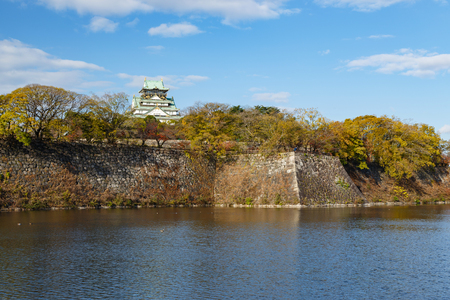 Osaka Castle in the autumn, Kansai, Japanのeditorial素材