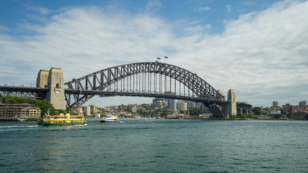 Sydney, Australia - February 19 2017: View of the Sydney Harbor and cityscape.のeditorial素材