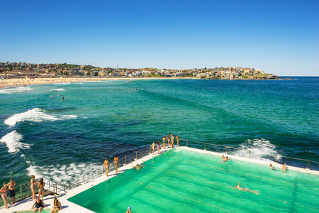 Sydney, Australia - February 20, 2017: View of the Bondi Beach in Sydney Australiaのeditorial素材