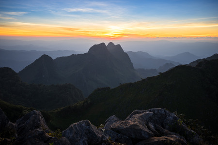 Landscape of Doi Luang Chiang Dao, The third highest mountain in, Thailandの写真素材