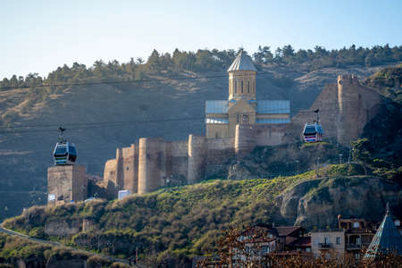 TBILISI, GEORGIA - Mar 4, 2019: Narikala Fortress Georgia In Tbilisiのeditorial素材