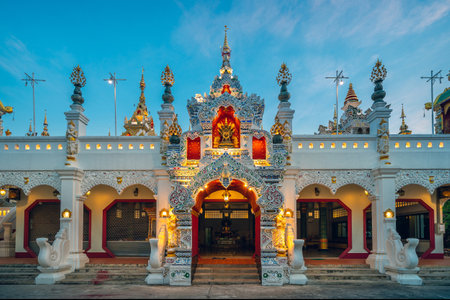 Chiang Rai, Thailand - May 6, 2022: Wat Ming Muang was built by Tai Yai citizen since the establishment of Chiang Rai city almost 800 years ago.の写真素材
