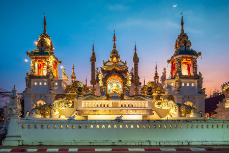 Chiang Rai, Thailand - May 6, 2022: Wat Ming Muang was built by Tai Yai citizen since the establishment of Chiang Rai city almost 800 years ago.の写真素材