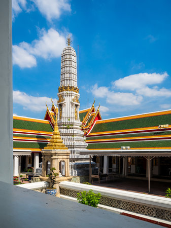Bangkok, Thailand - April 5, 2022: Wat Pho or Temple of the Reclining Buddha, The temple is first on the list of six temples in Thailand classed as the highest grade of the first-class royal temples.の写真素材