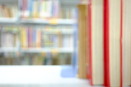 Book blurred in  library interior for backgroundの写真素材