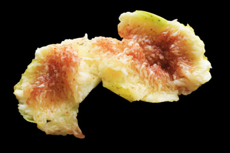 figs fruit ripe isolated on black background,ficus carica,common figs juicy sweet and delicious.の写真素材