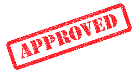 Approved stamp red.のイラスト素材