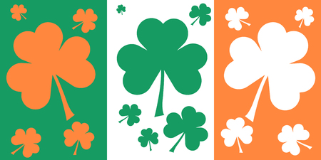St. Patrick's day flag with simply shamrock.のイラスト素材