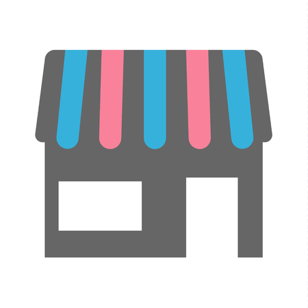 Store symbol vector icon. Simple filled store vector icon on background .のイラスト素材