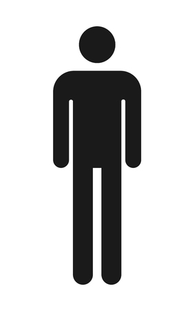 Male  toilet icon vector, filled flat sign, solid pictogram isolated.のイラスト素材