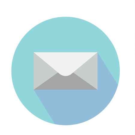 Mail, e-mail icon, symbol on color background. Vector isolated design .のイラスト素材