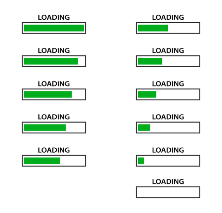 Battery charge indicator icons in vector modern graphics set .