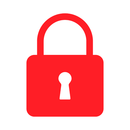 Icons flat closed lock. Symbols vector security. Isolated symbol on white background . のイラスト素材