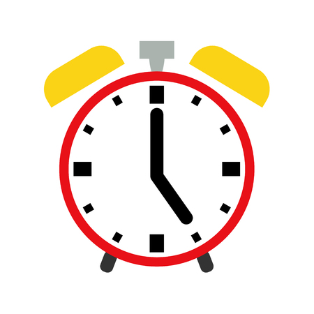 Modern alarm clock vector icon isolated on white background .のイラスト素材
