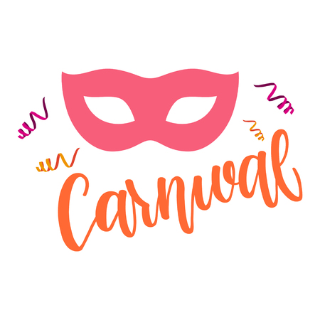 Carnaval multicolor mask background isolated on white background. Modern concept .のイラスト素材