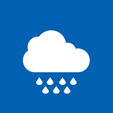Weather icon symbol, modern color graphic isolated on blue background .のイラスト素材