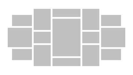 Mood board collage presentation. Vector template mosaic background mockup pattern .のイラスト素材