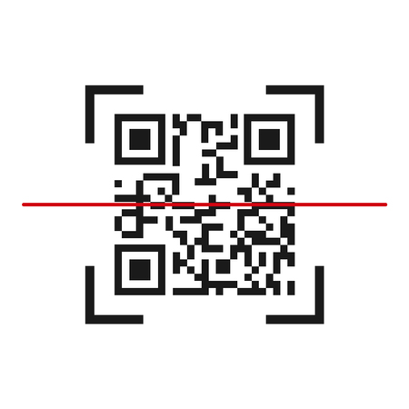 QR code icon vector isolated on white background. Digital information sign .