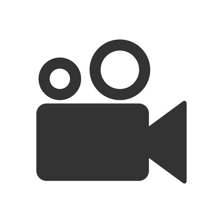 Video camera icon, Movie, film, picture sign isolated on white background .のイラスト素材