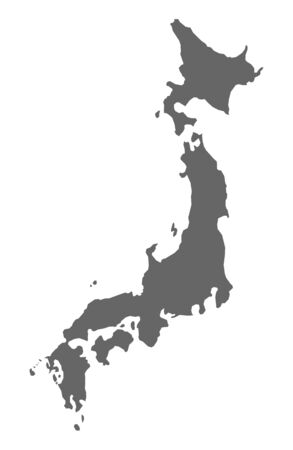 Japan map, asia geography travel concept,  land scene vector .のイラスト素材