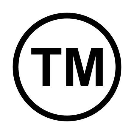 Trade mark icon symbol. TM sign trademark vector black law .のイラスト素材