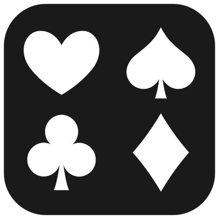 Poker flat icon card suites game and sign symbol logo illustration design .のイラスト素材