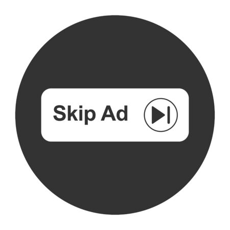 Skip ad button web icon isolated on the white background .のイラスト素材