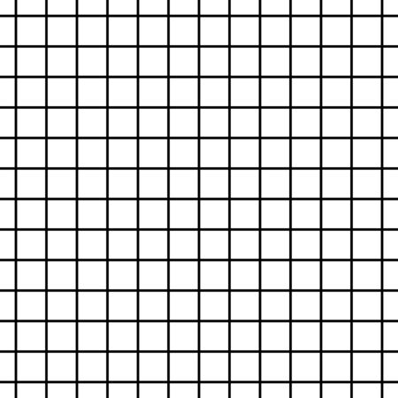 Seamless black and white cell grid striped isolated on white background .のイラスト素材
