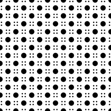 Modern four dot and big dot seamless pattern isolated on white background  .のイラスト素材